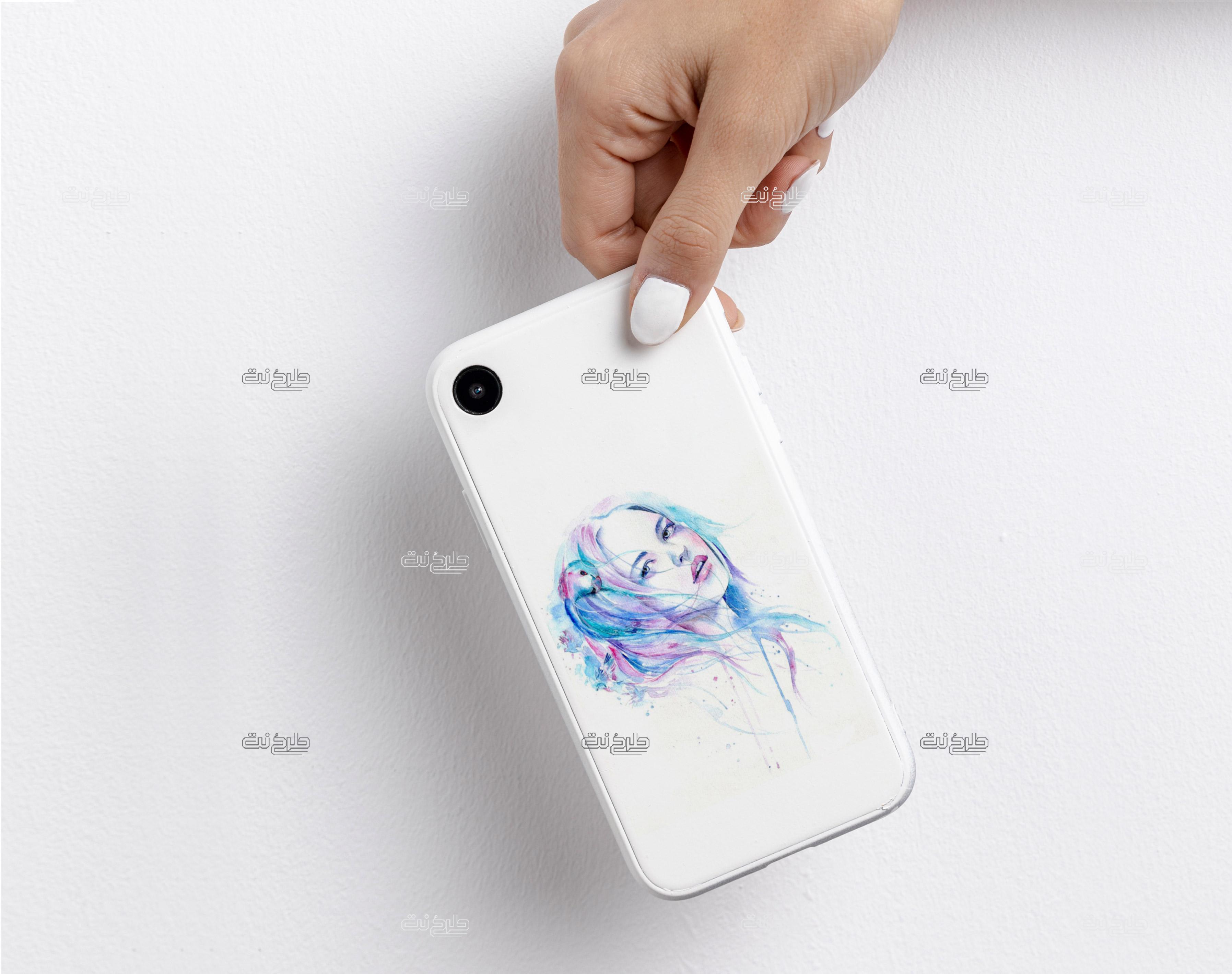 دانلود طرح لایه باز کاور موبایل چهره دختر