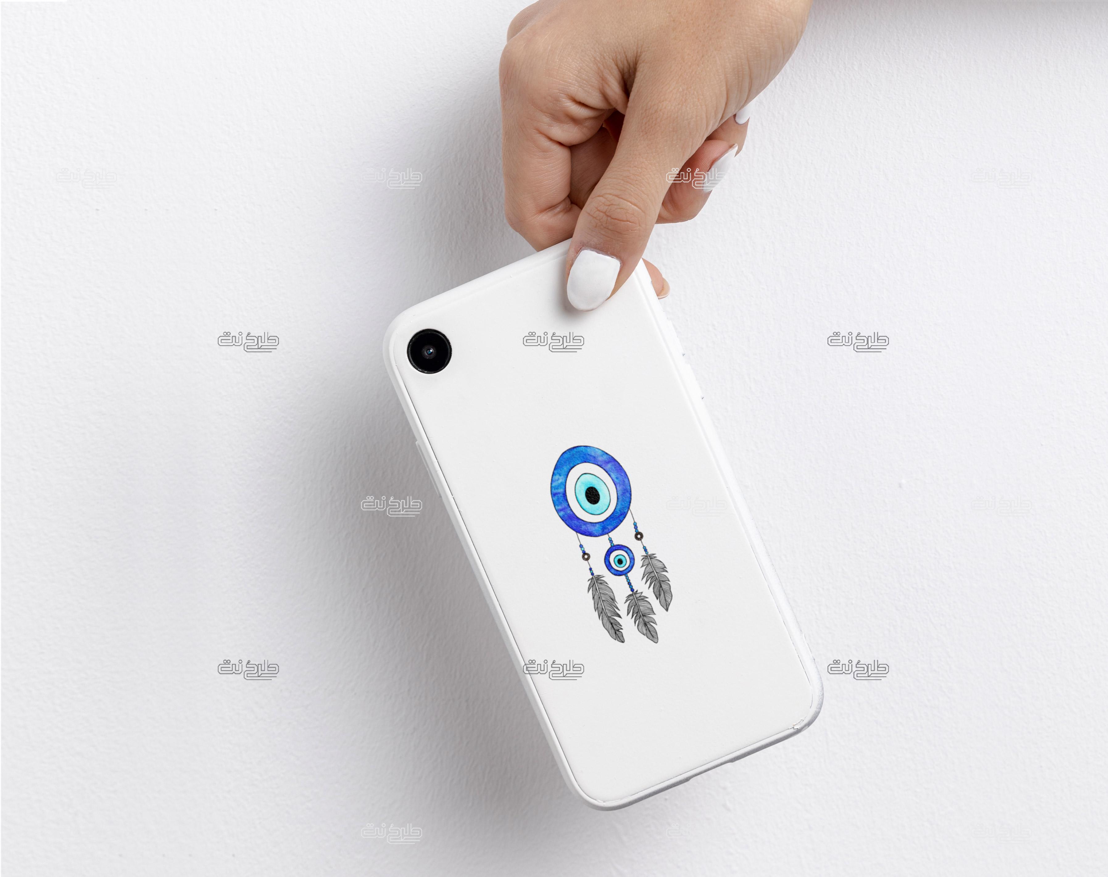 دانلود طرح لایه باز کاور موبایل طرح چشم زخم