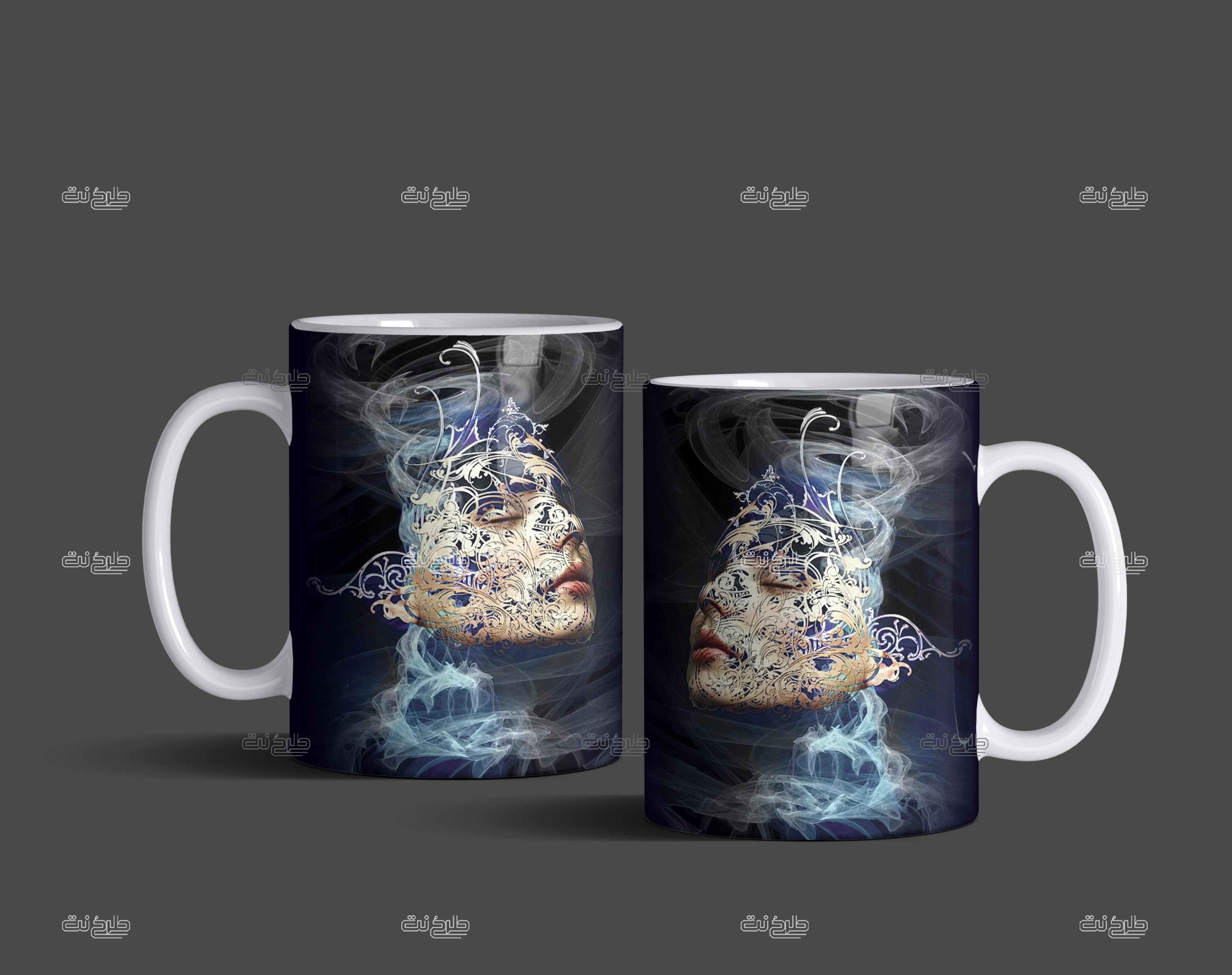 دانلود طرح لایه باز ماگ چهره یک زن