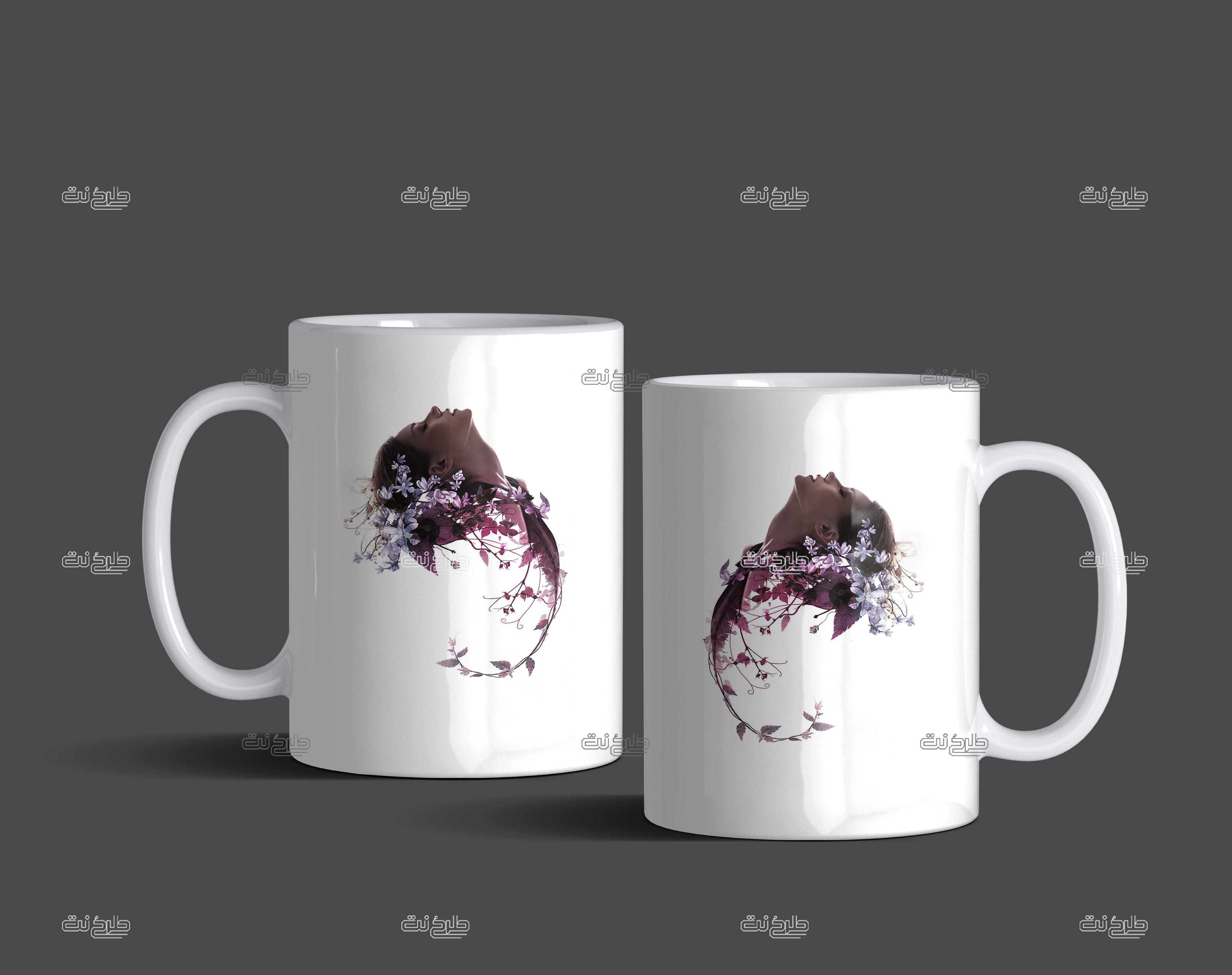 دانلود طرح لایه باز ماگ سر یک زن