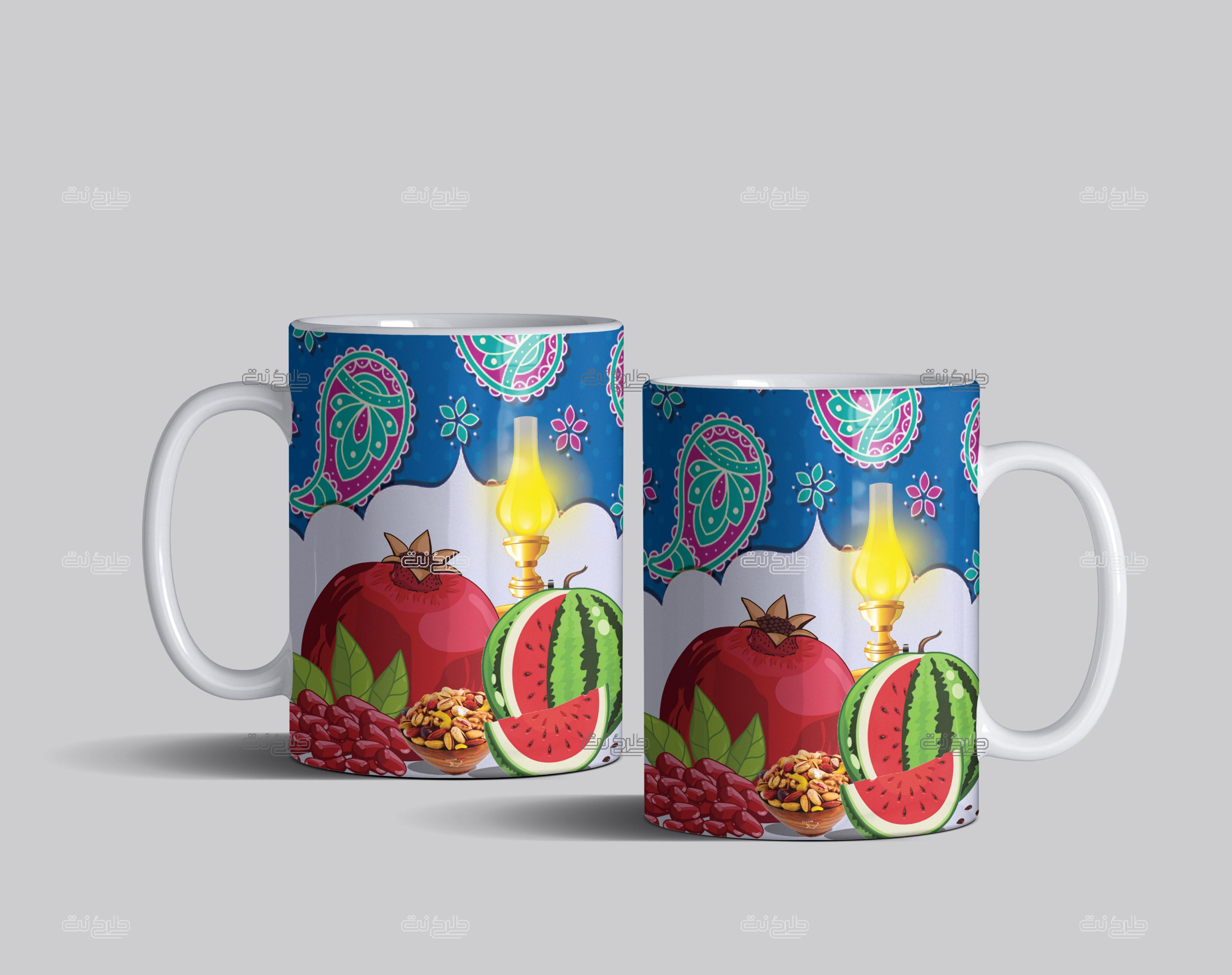 دانلود طرح لایه باز ماگ شب یلدا