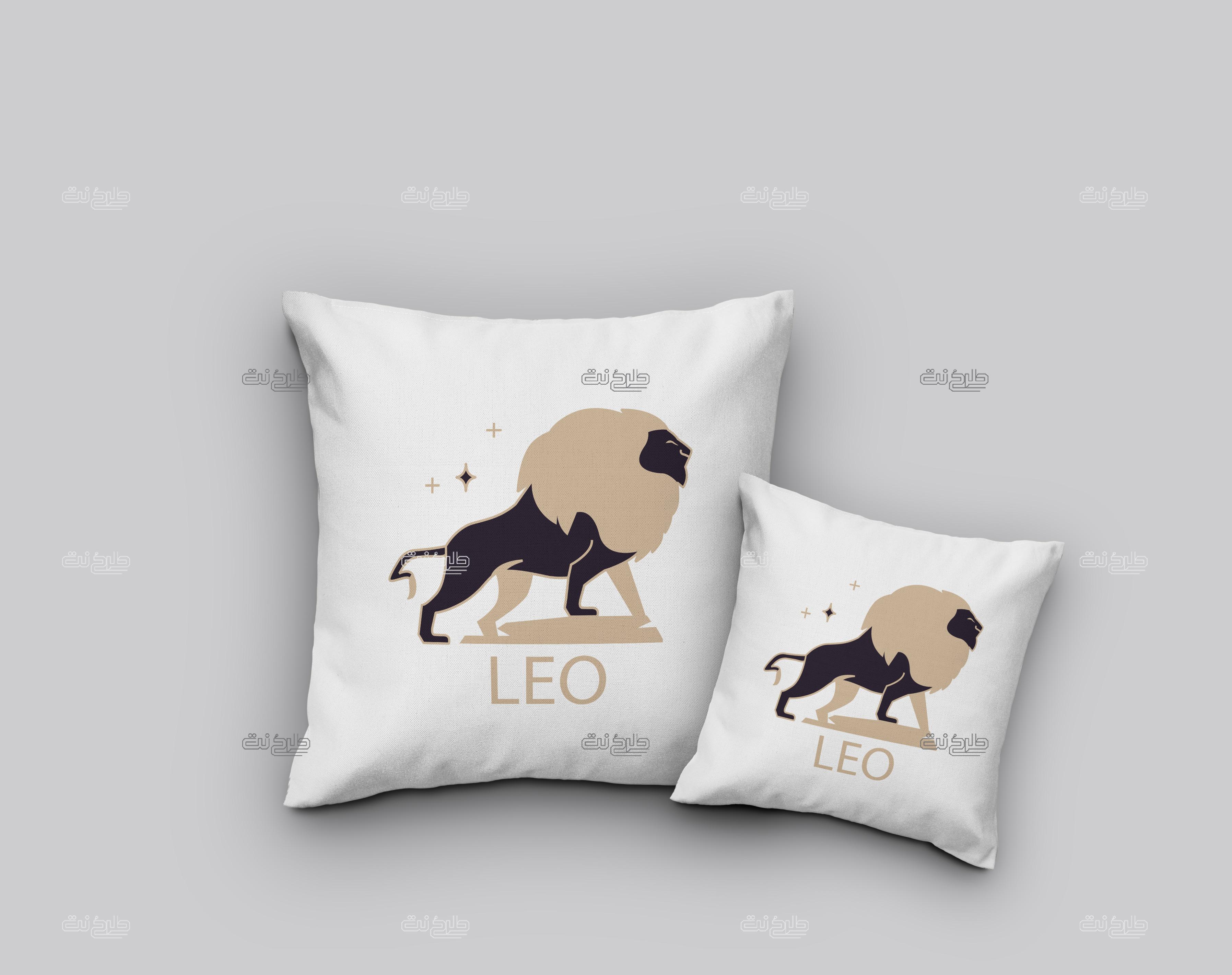 دانلود طرح لایه باز کوسن ماه تولد با متن LEO