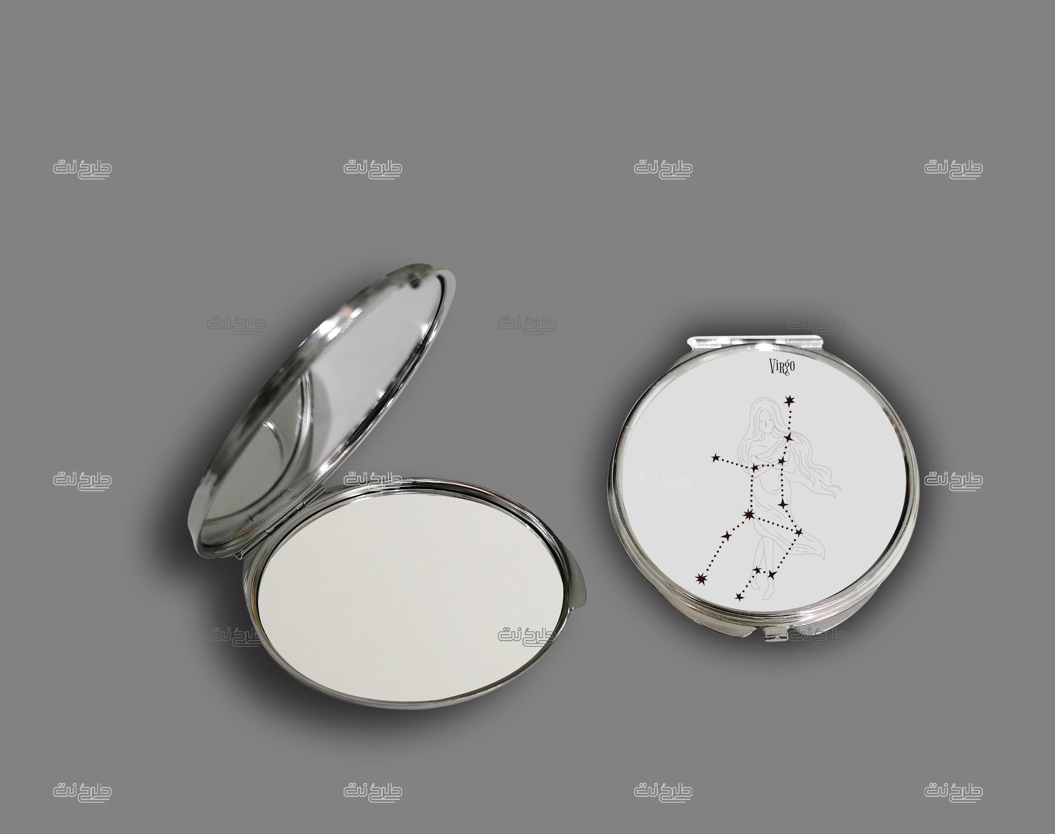 دانلود طرح لایه باز آینه ماه تولد با متن ViRgo