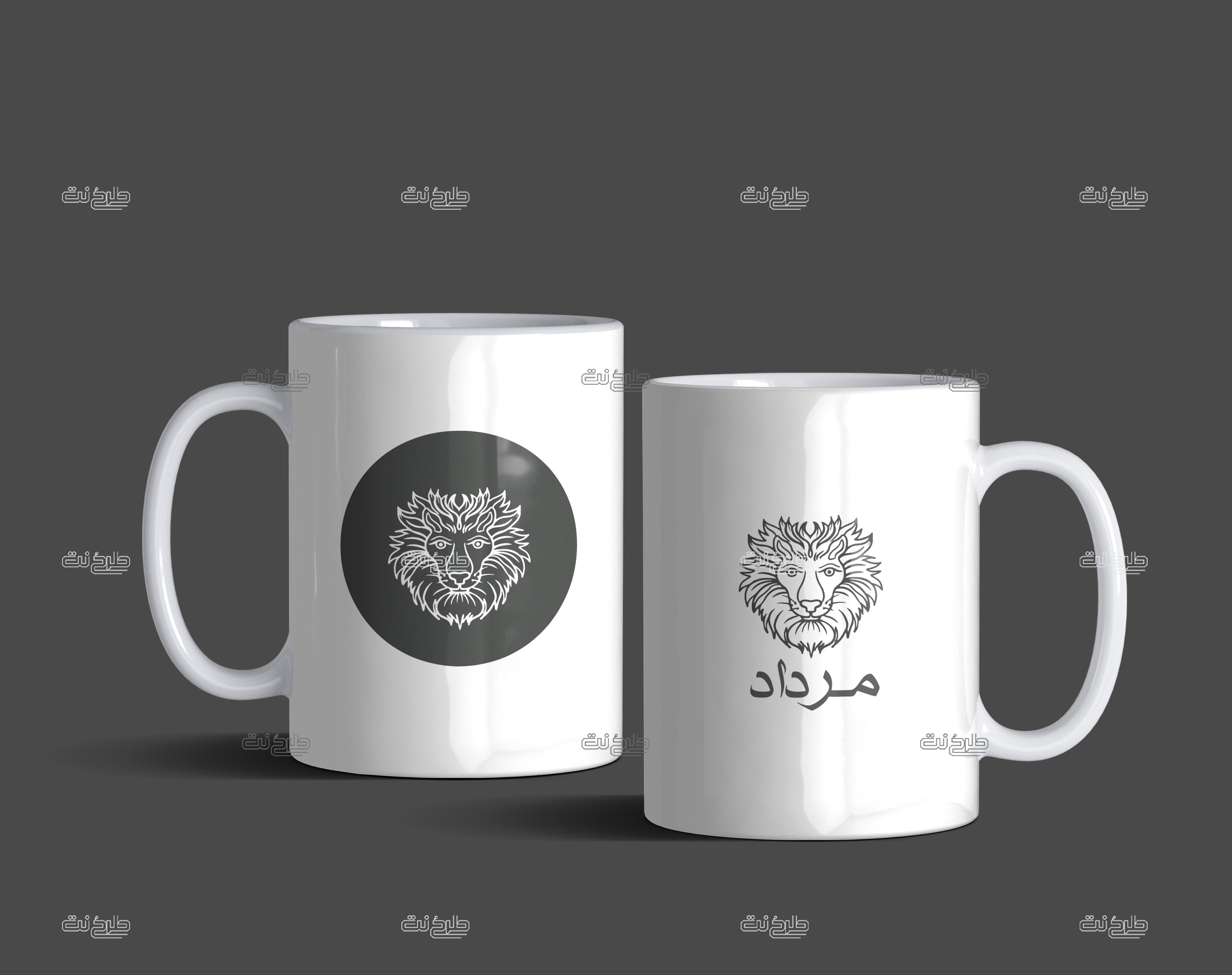 دانلود طرح لایه باز لیوان ماه تولد مرداد