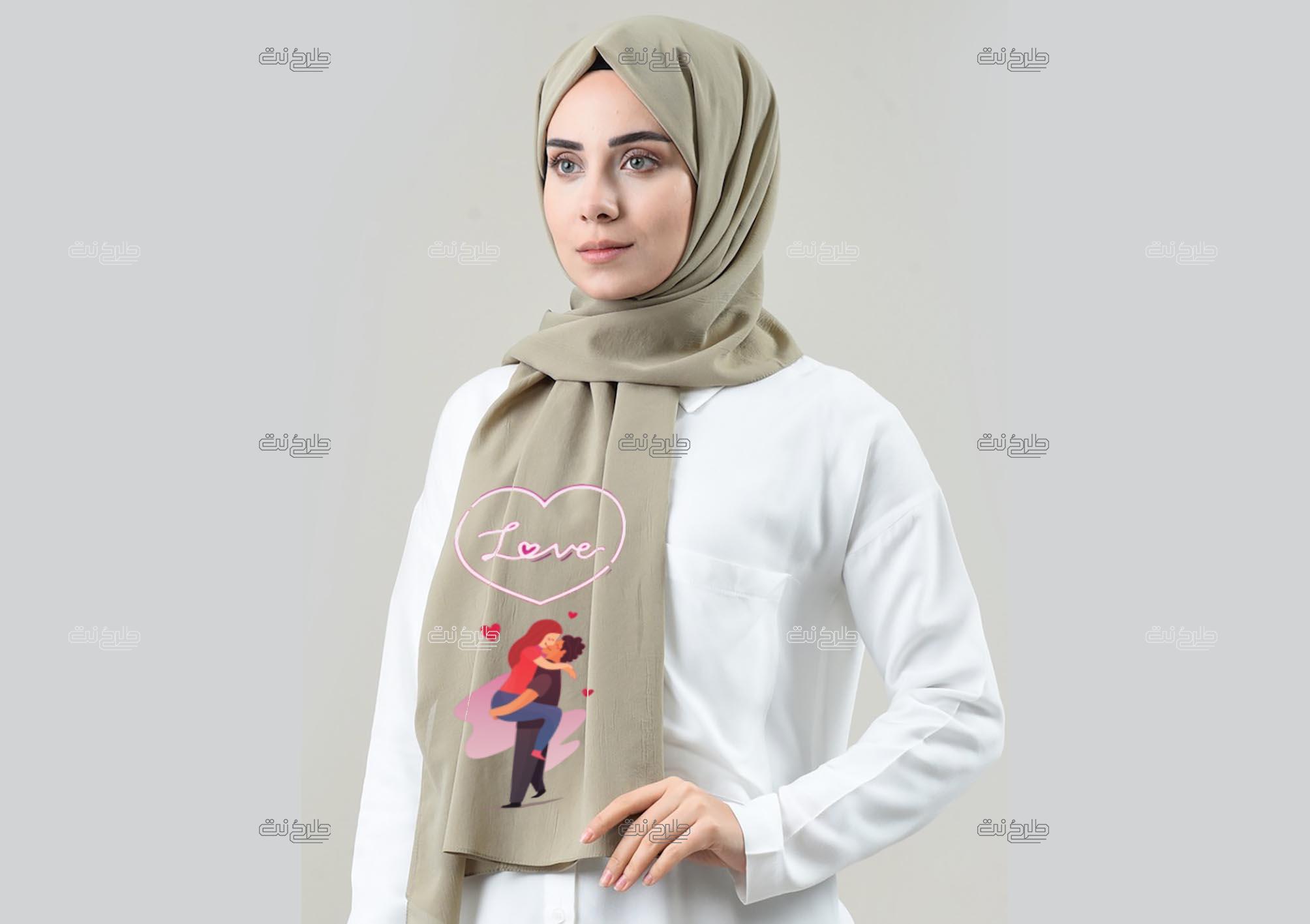 دانلود طرح لایه باز شال عشق با متن "LOVE"