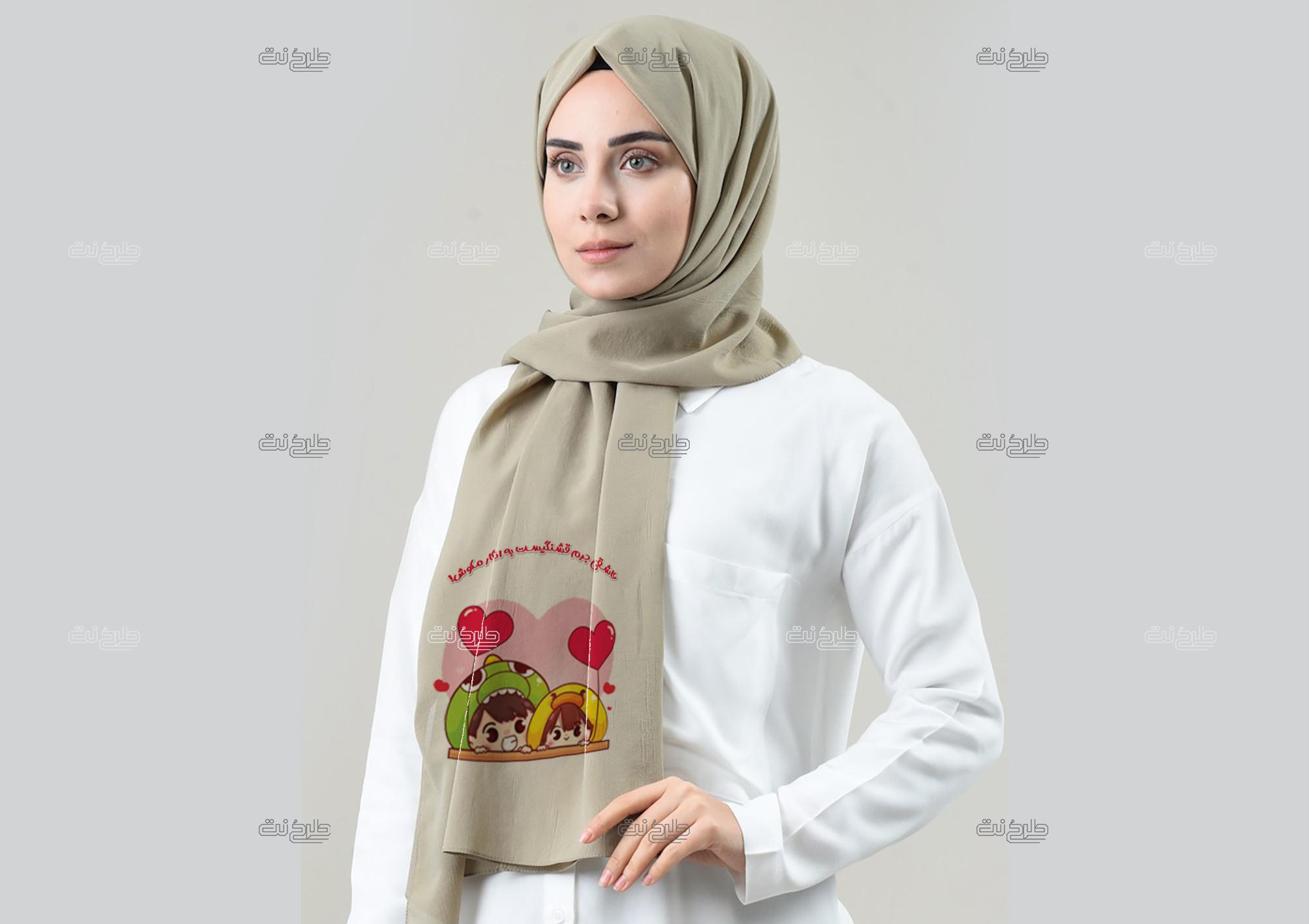 دانلود طرح لایه باز شال عشق با متن "عاشقی جرم قشنگیست به انکار مکوش!"