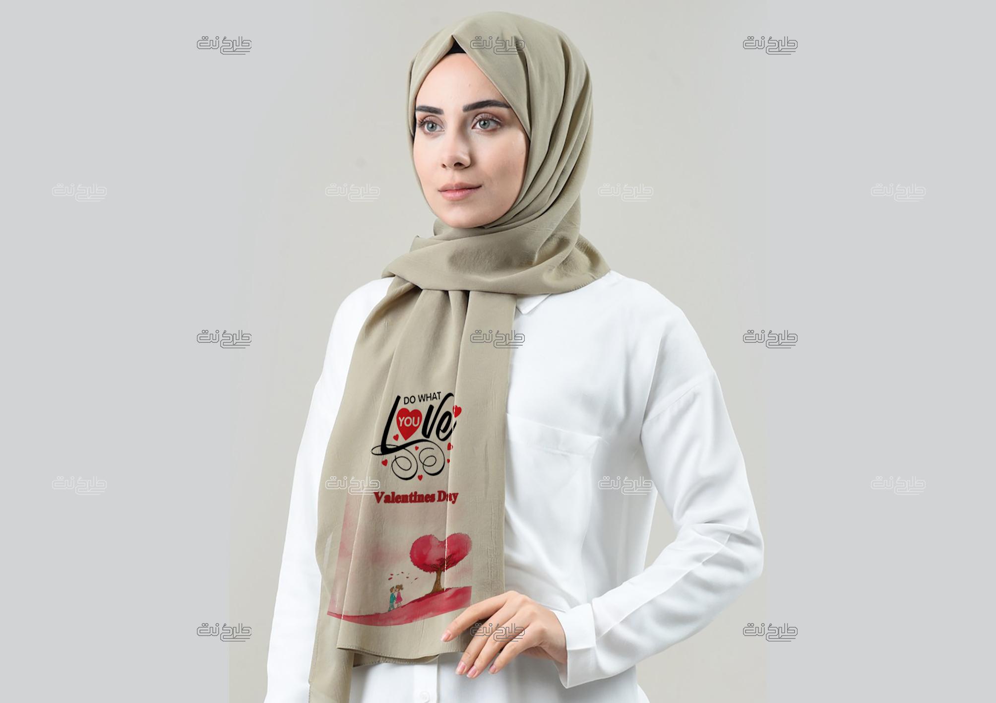 دانلود طرح لایه باز شال عشق با متن "DO WHAT YOU LOVE IN VALENTINES DAY"