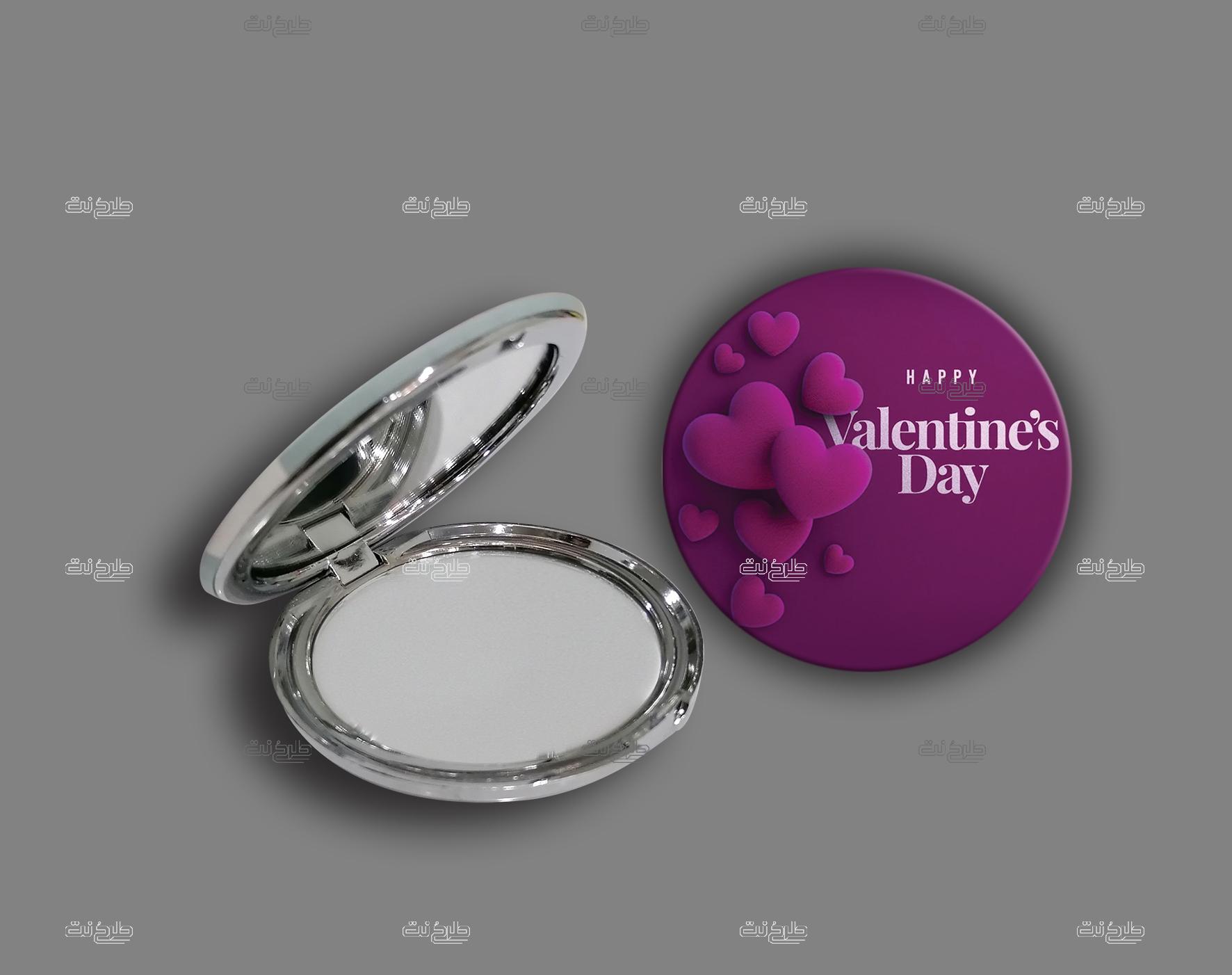 دانلود طرح لایه باز آینۀ عشق با متن  "HAPPY VALENTINE'S DAY"